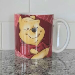 Disney Store‎ Coffee Mug Winnie The Pooh Color Sketchbook Design Red Ceramic